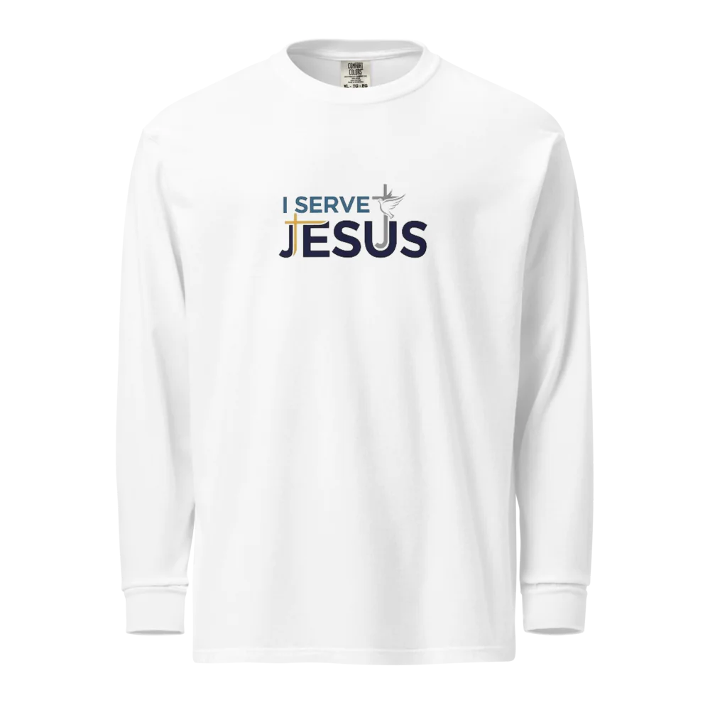 I SERVE JESUS Heavyweight Long Sleeve Shirt | Comfort Colors 6014